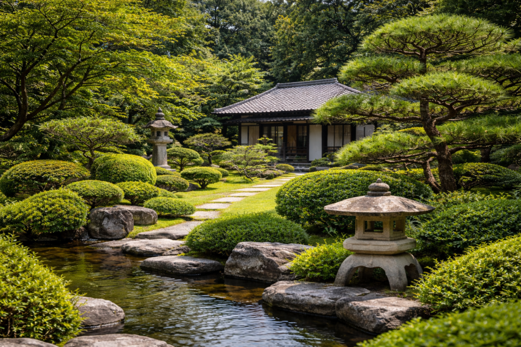 松戸市の造園業〇〇造園による和風庭園の施工事例