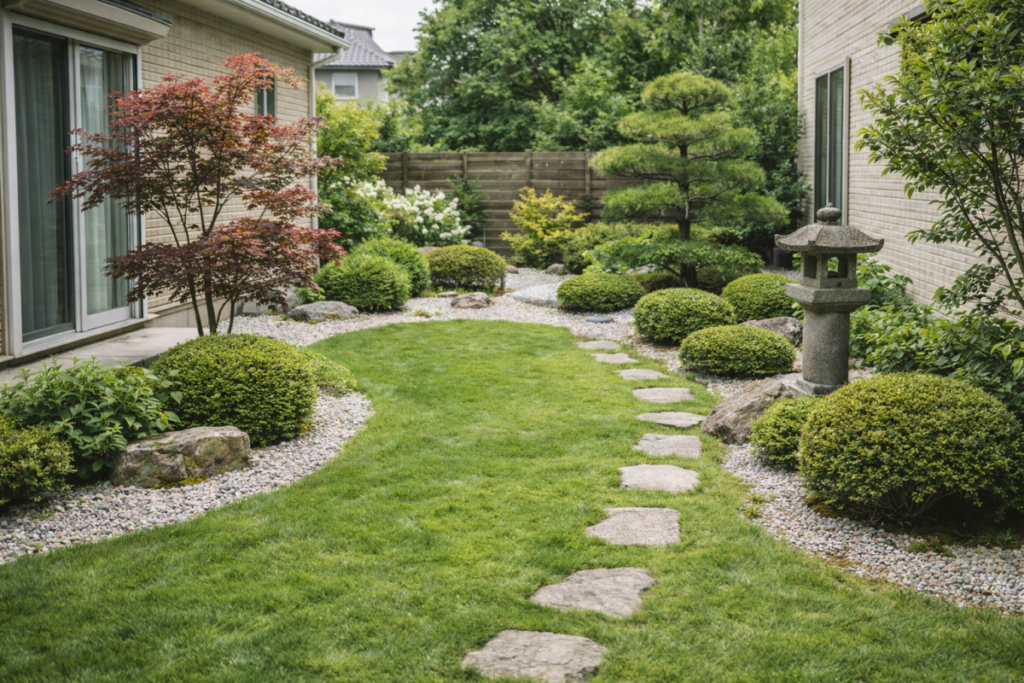 一般住宅の庭づくり施工事例｜造園業ホームページ制作例｜東日本コンピュータサービス